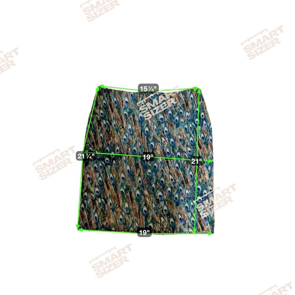 Talbots Women's 14P Petite Peacock Feather Animal Print Boho 90s Pencil Skirt - Picture 2 of 12